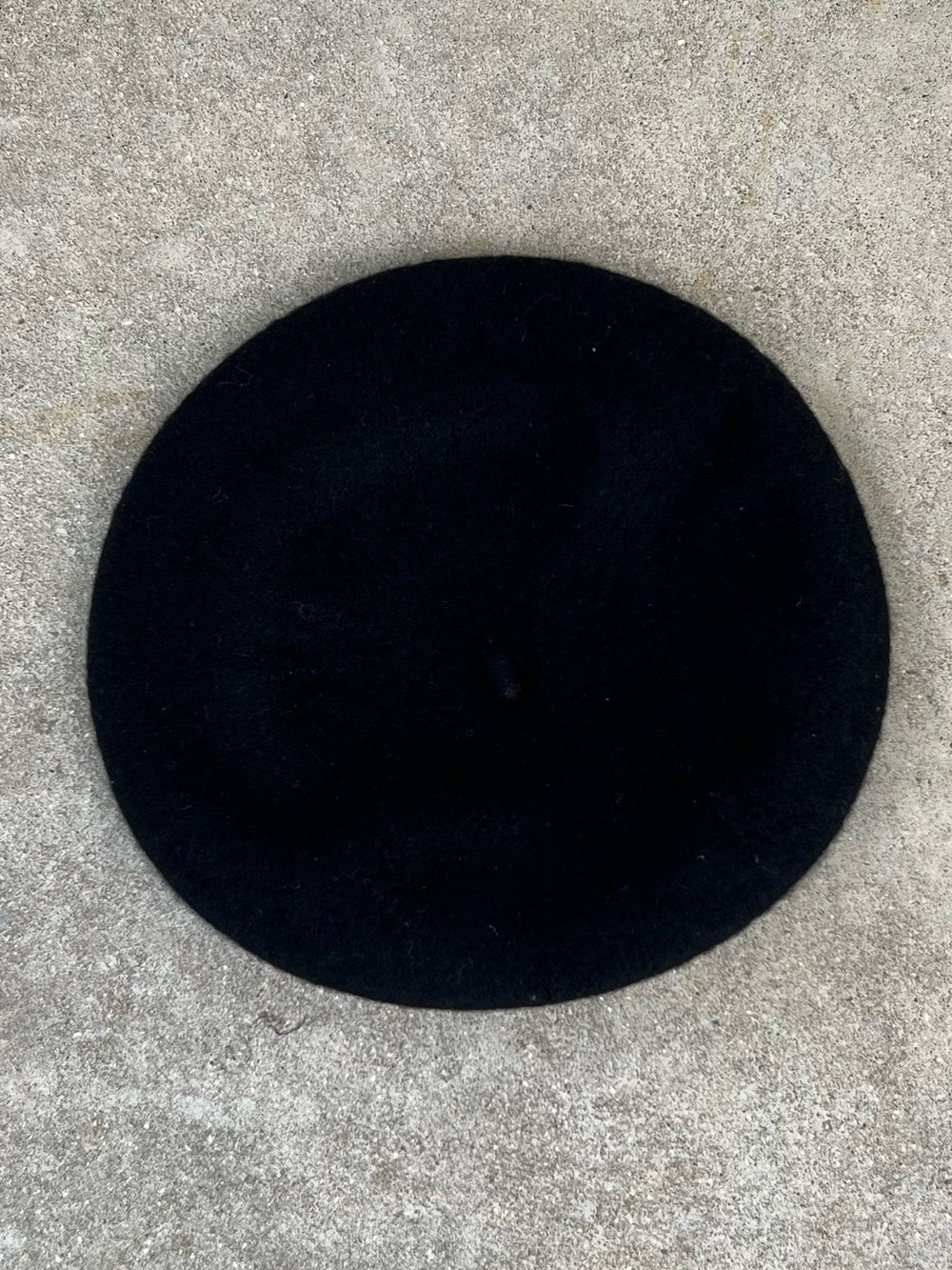 Wool Blend Black Beret